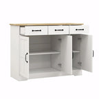 Meuble de Rangement Buffet de Ferme avec 3 Tiroirs et 3 Portes