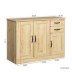 Buffet en bois avec 2 tiroirs