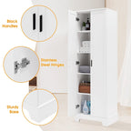 Meuble de rangement multifonctionnel à deux portes pour salle de bain, bureau