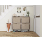 Meuble à chaussures 4 portes, étagère à chaussures moderne autoportante, pour entrée